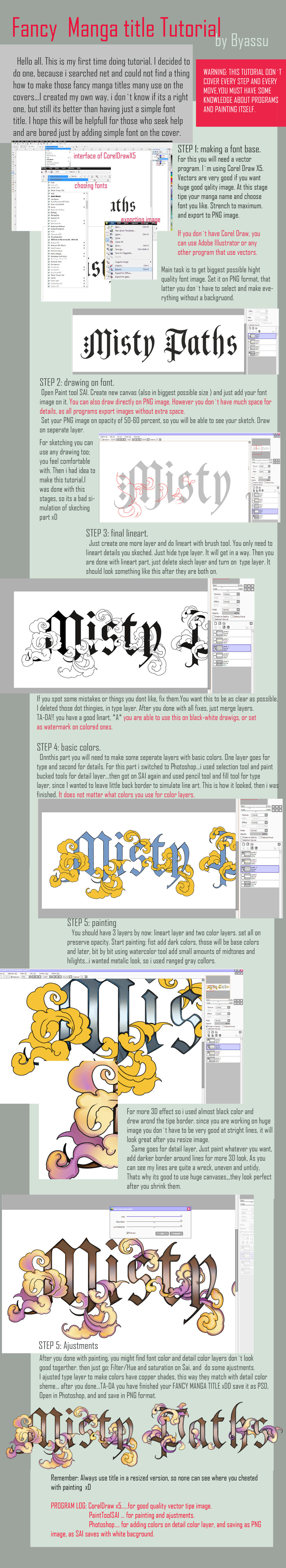 Fancy MANGA TITLE tutorial