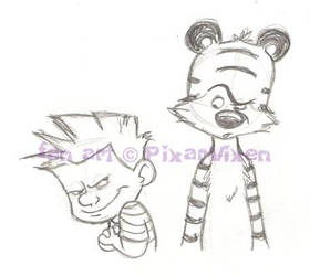 Calvin and Hobbes sketch 1