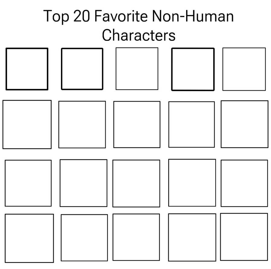 Not Human Examples Top 20 Favorite Non-Human Characters Template by RamiroCalderonIV on ...