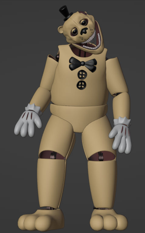 Frearbear Hand Stylized NightMare Fredbear by Charles-Cheese on DeviantArt