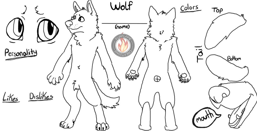 Wolf Ref Blank Free To Use by FireStar810 on DeviantArt