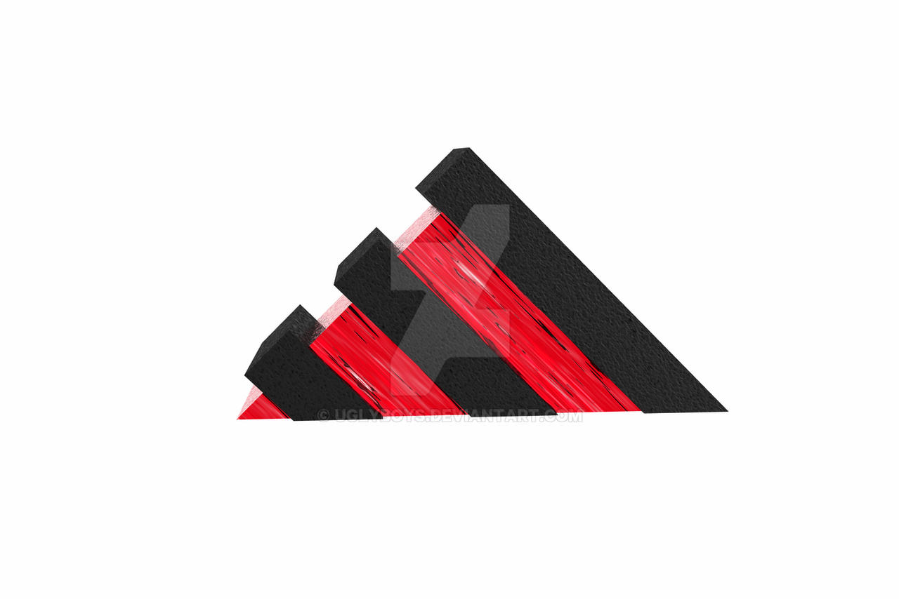 Adidas logo 3d red