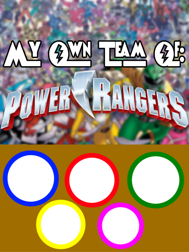 My Own Team Of Power Rangers Template. by RorickRumbles on DeviantArt