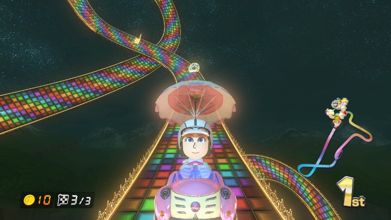 Sailor Moon in N64 Rainbow Road