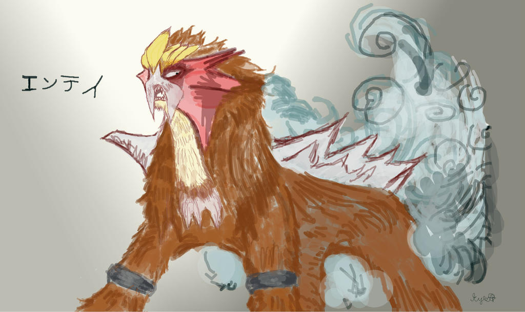 Entei by bleachmanx on DeviantArt