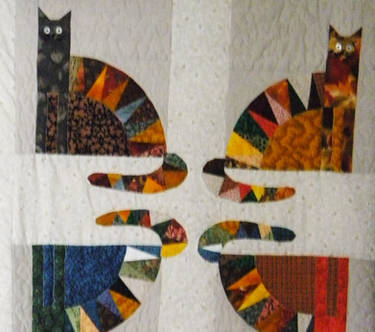 Cat themed quilt