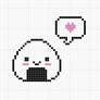 Happy Onigiri Cross Stitch Pattern