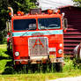 White Freightliner Cabover