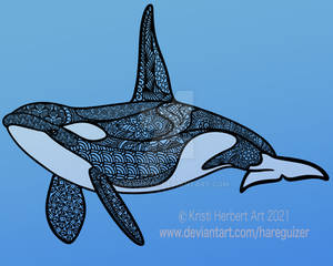 Orca Zentangle