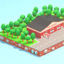 Lowpoly Fire station
