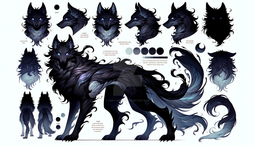 Shadow Wolf - Adoptable CLOSED by FantasyBust on DeviantArt