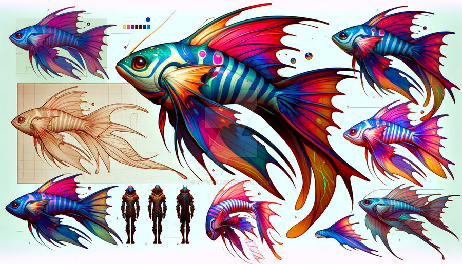 Fanatsy Fish Gills Fantasy Fish 0107 - Adoptable OPEN by FantasyBust on DeviantArt