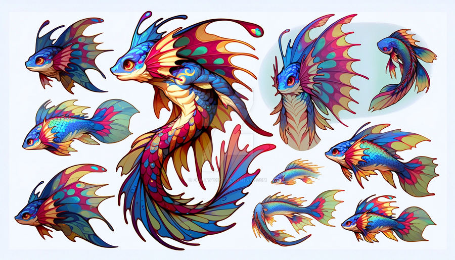 Fanatsy Fish Gills Fantasy Fish 0114 - Adoptable OPEN by FantasyBust on DeviantArt