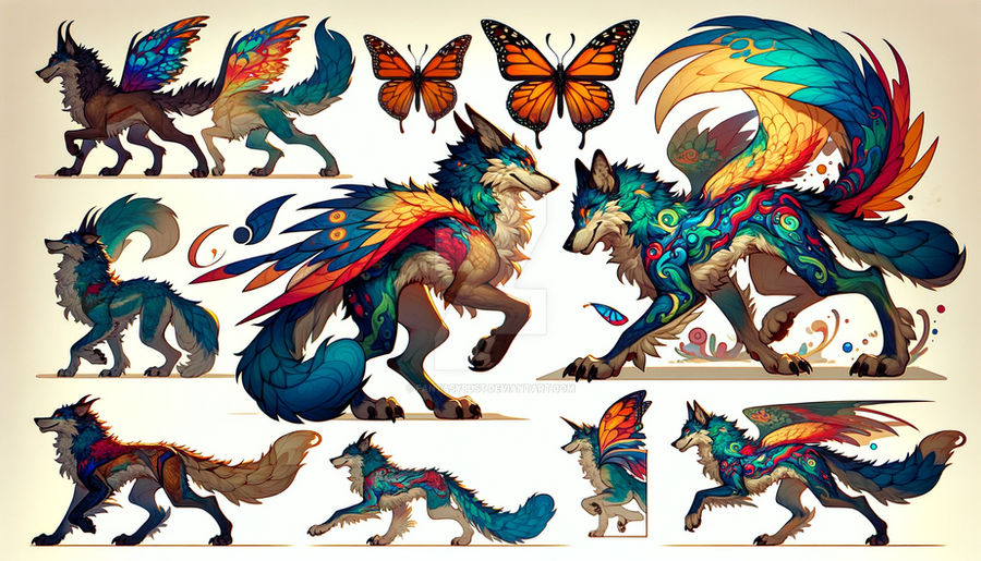 Fantasy Wolf 0123 - Adoptable OPEN by FantasyBust on DeviantArt