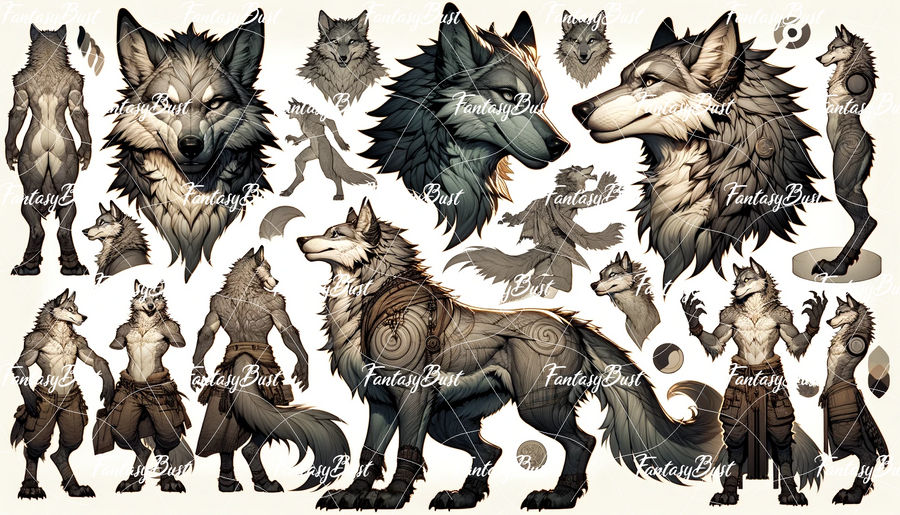 Fantasy Wolf 0150 - Adoptable OPEN by FantasyBust on DeviantArt