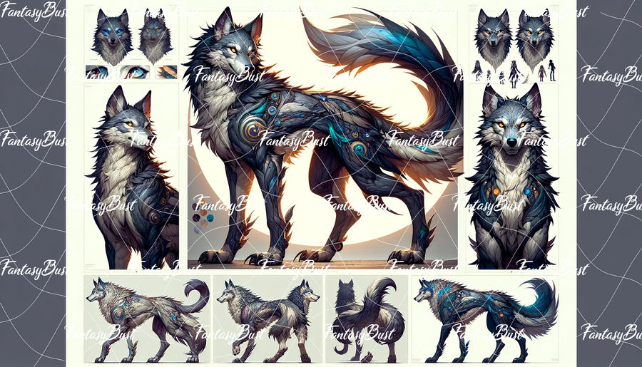 Fantasy Wolf 0157 - Adoptable OPEN by FantasyBust on DeviantArt