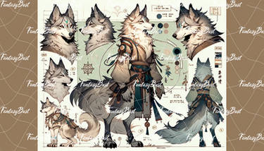 Fantasy Wolf 0186 - Adoptable OPEN