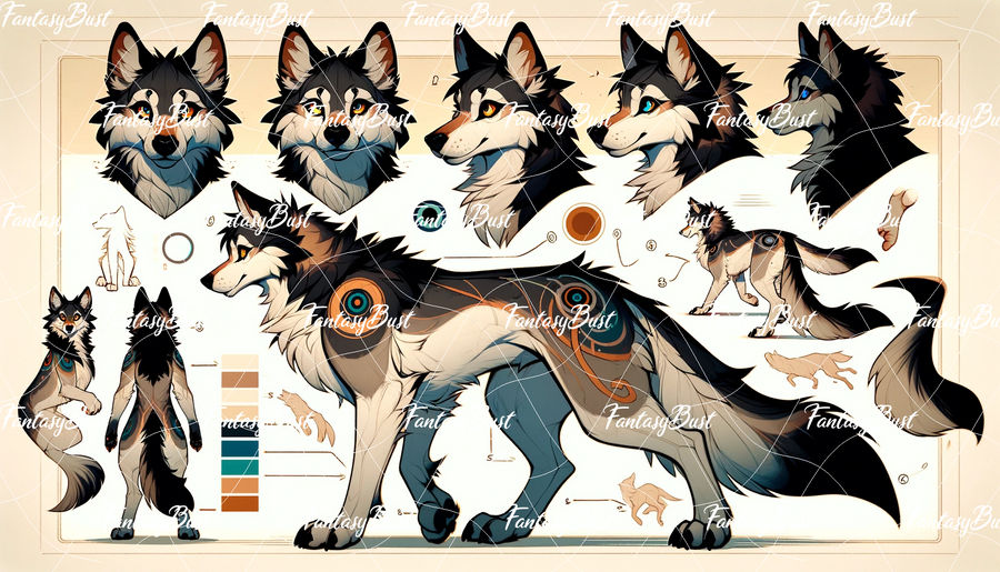 Fantasy Wolf 0190 - Adoptable OPEN by FantasyBust on DeviantArt