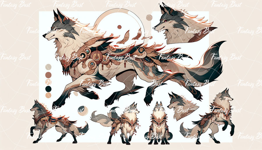 Fantasy Wolf 234 - Adoptable OPEN by FantasyBust on DeviantArt