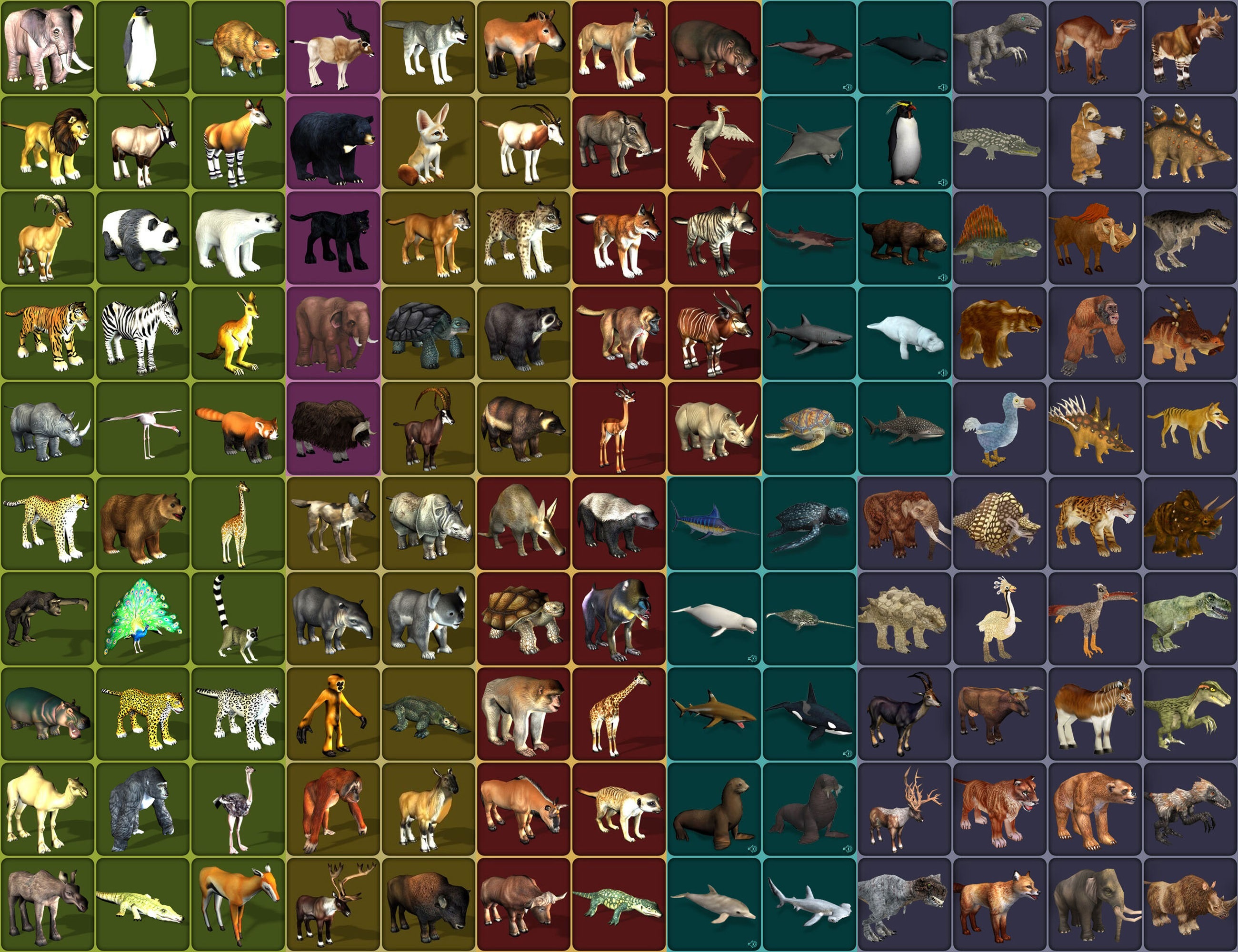 Zoo Tycoon 2 Ultimate Collection Animals Details by