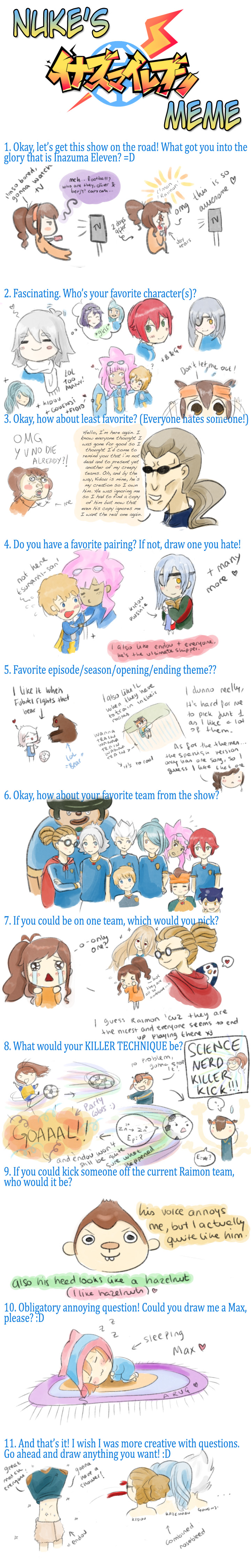 100 Characters Meme: Inazuma Eleven by DuskMindAbyss on DeviantArt