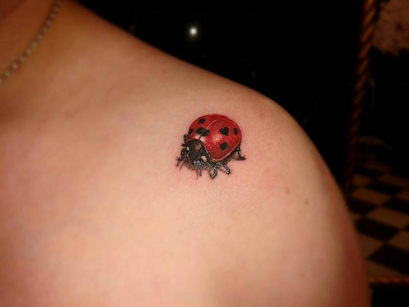 Realistic ladybug tattoo by ElectronicSin on DeviantArt
