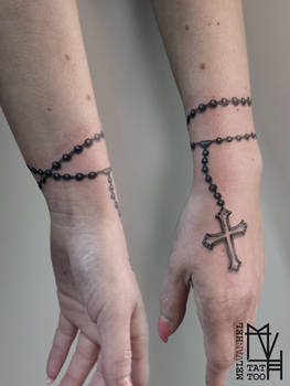 rosary wrist tattoo