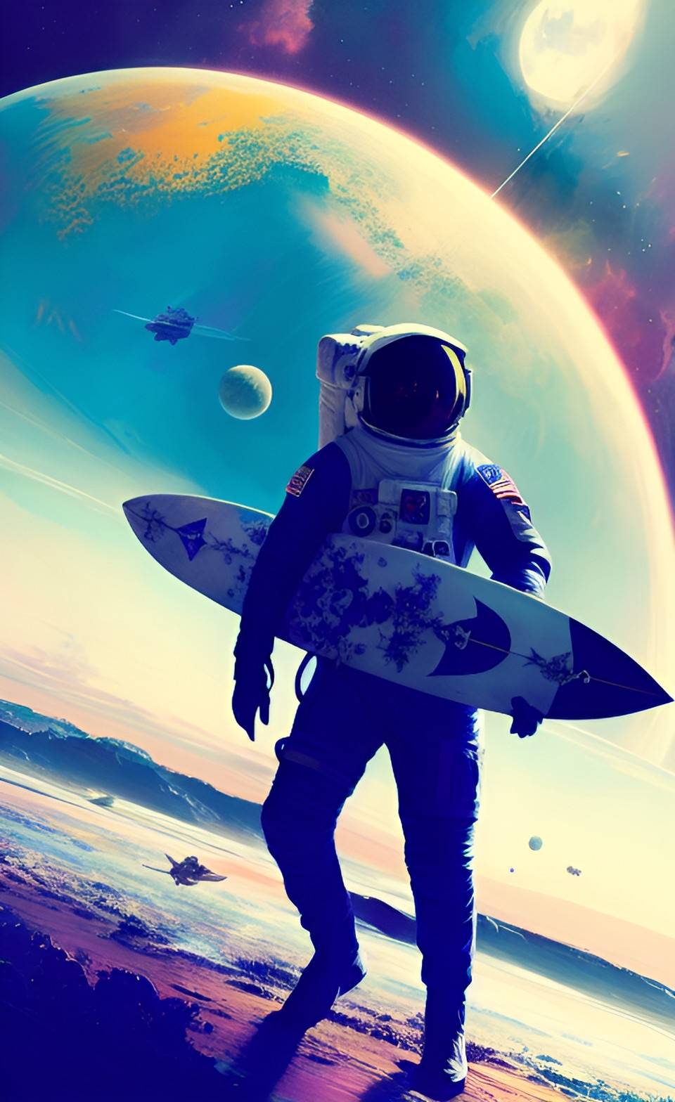 Space Surf Surfing In Space by GuacyAI on DeviantArt