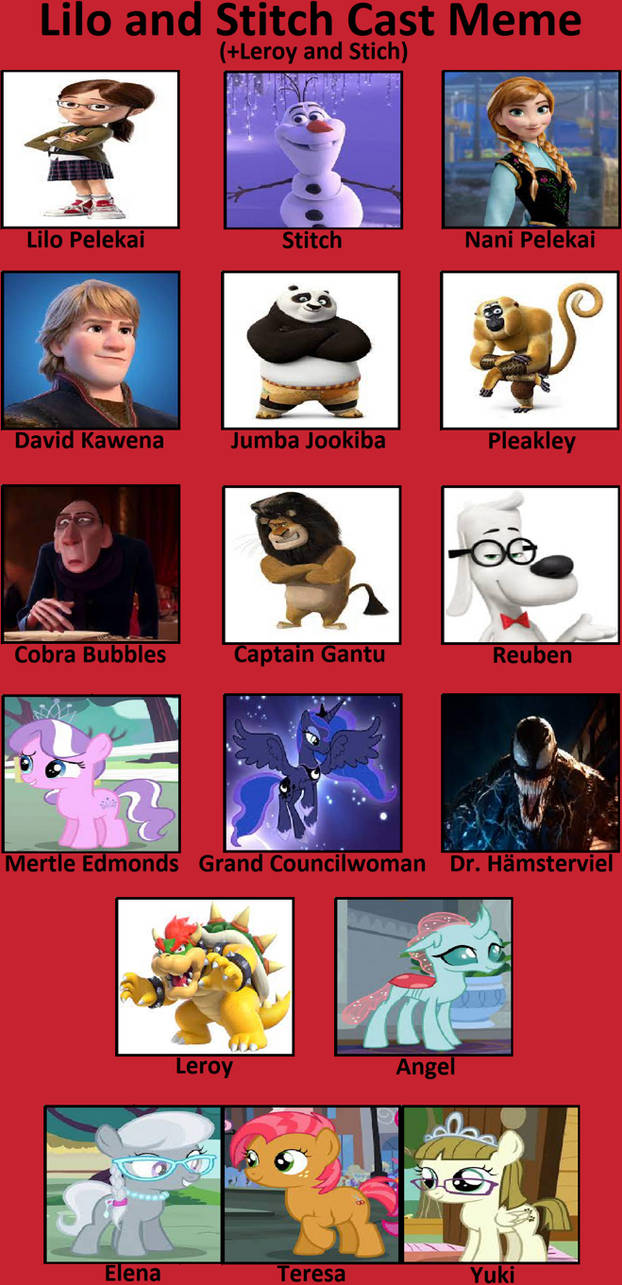 Lilo and Stitch (+ Leroy and Stitch) Recast Meme by aldwinpanny10 on ...