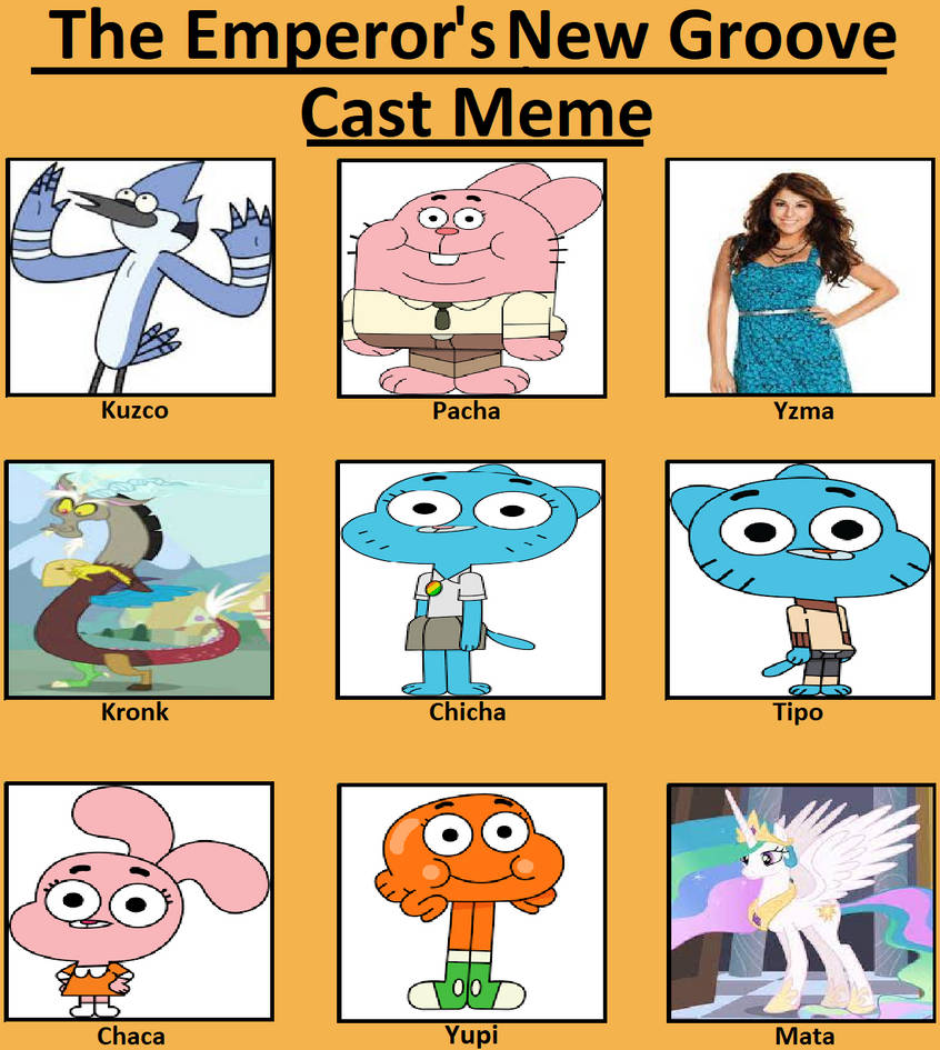 The Emperor's New Groove Recast Meme by aldwinpanny10 on DeviantArt