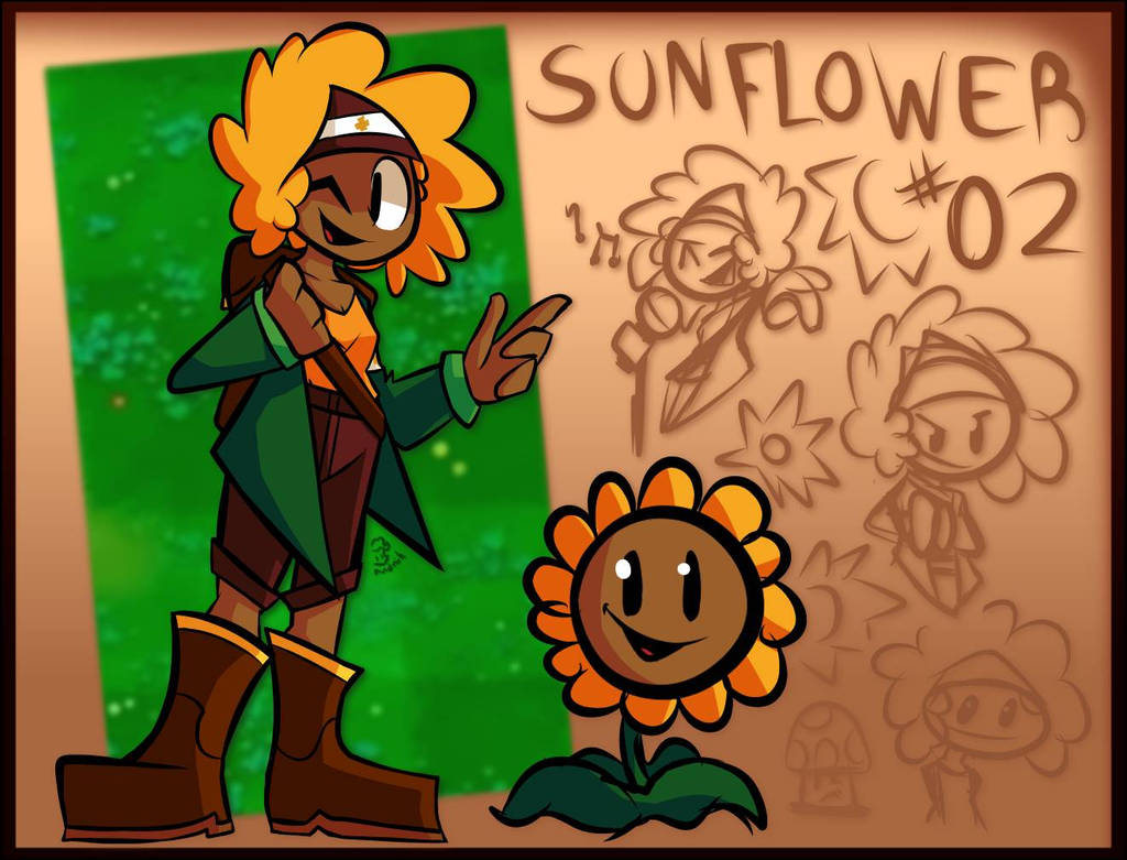 Humanized Sunflower PvZ by AndrickARTS on DeviantArt