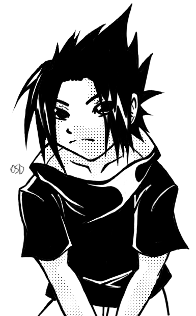 Screentone'd Sasuke