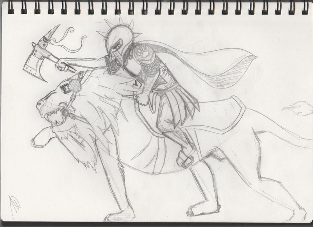 Lion Rider - WIP by zombeh-hunter on DeviantArt