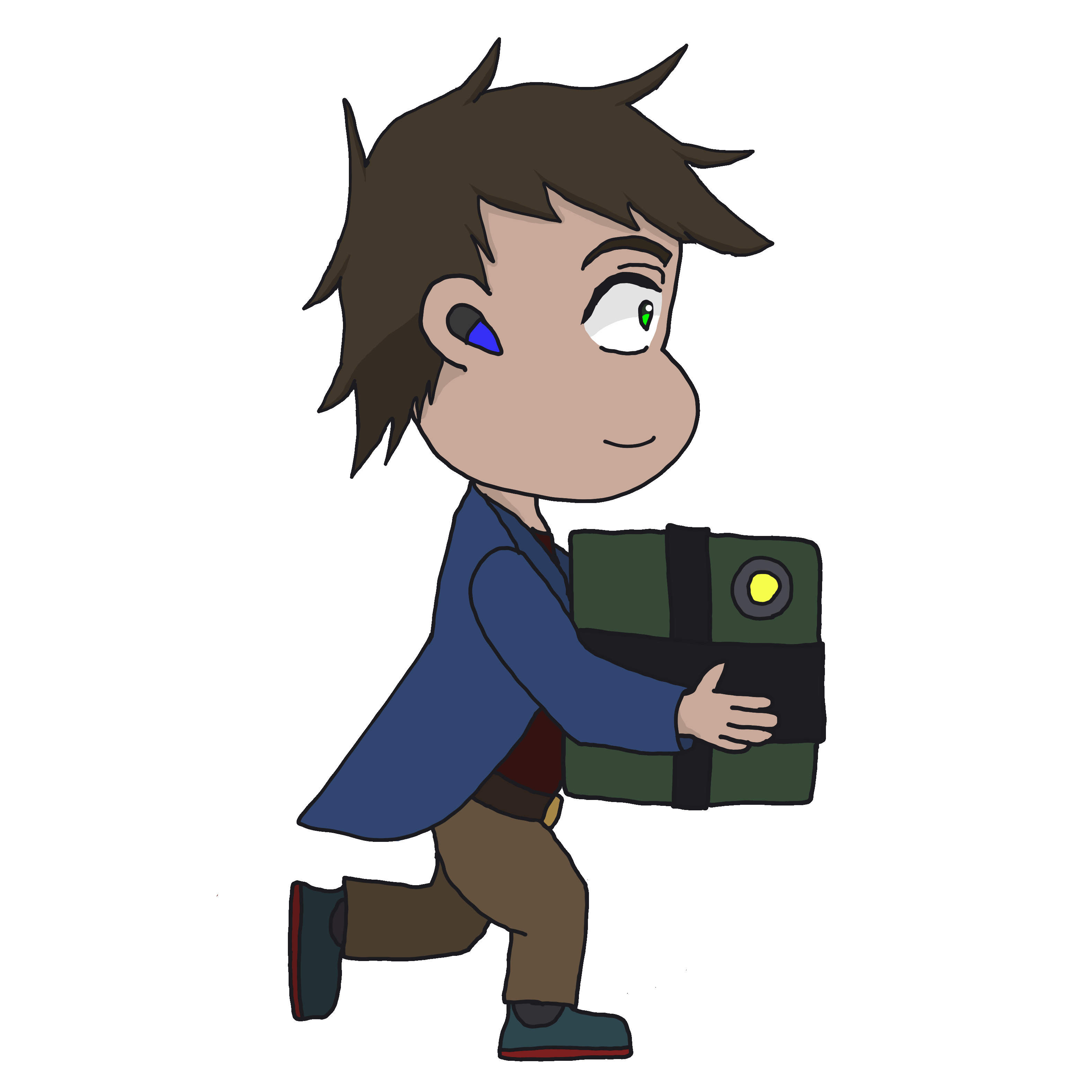 Daring Captain Mac Carrying Luggage Simple by The-Macattack on DeviantArt