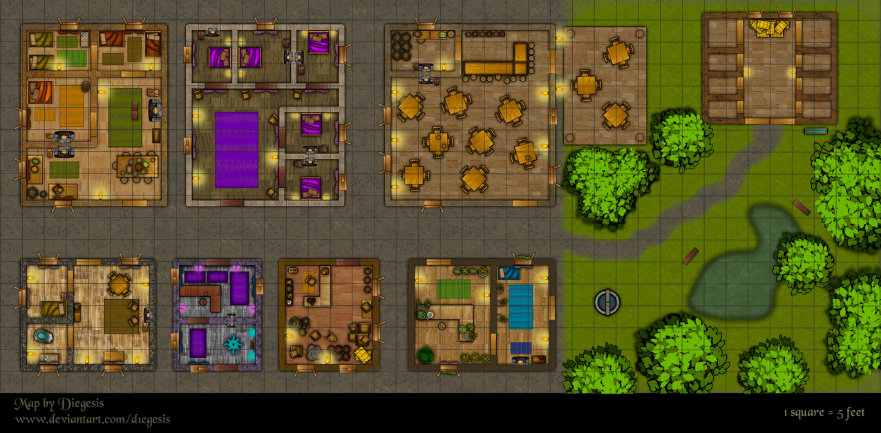 Rpg Map | Part of A Small Town by D1egesis on DeviantArt