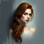 Portrait Red haired beauty.