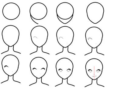 How to draw an anime face?