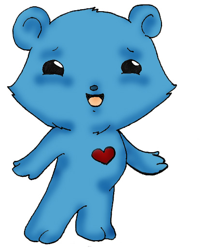 Blue Heart Bear