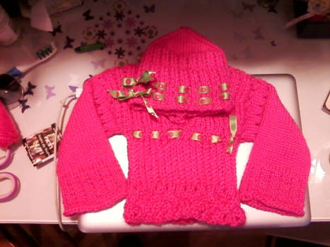 Carla's Blush Sweater and Cap