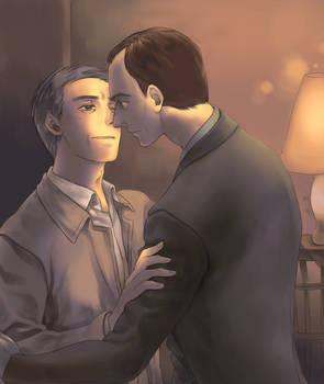 Sherlock - Mystrade Hug