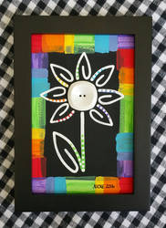 Button Flowers #15 4x6inch