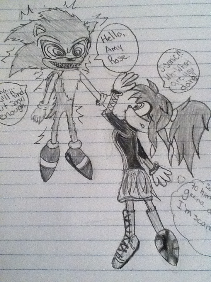 Evil Super Sonic and Amy