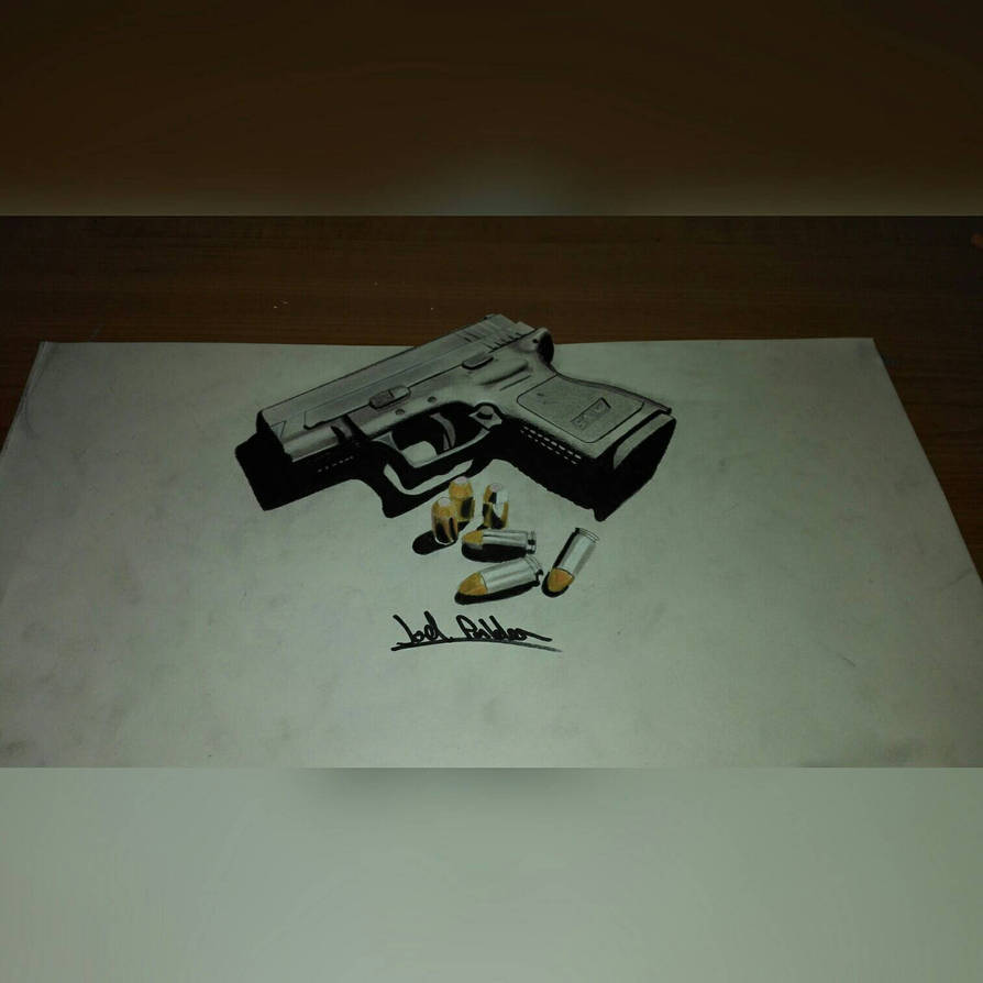 3D realistic gun drawing by BOSSpalola on DeviantArt