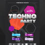 techno party flyer template