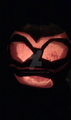 Carved Ninja Pumpkin