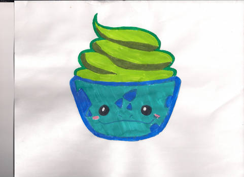 Bulbasaur Cupcake