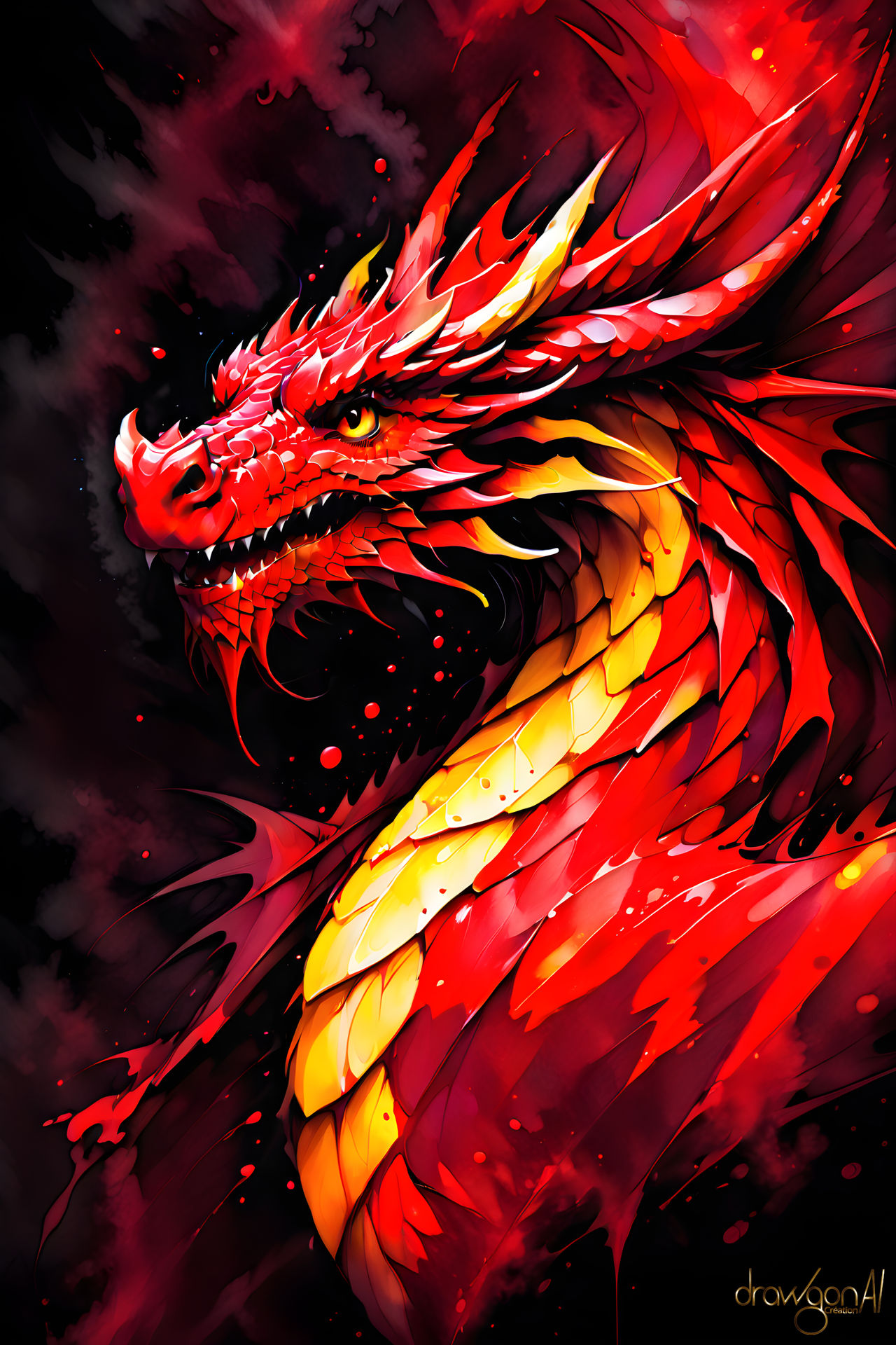 RedDragon by DrawgonAI on DeviantArt