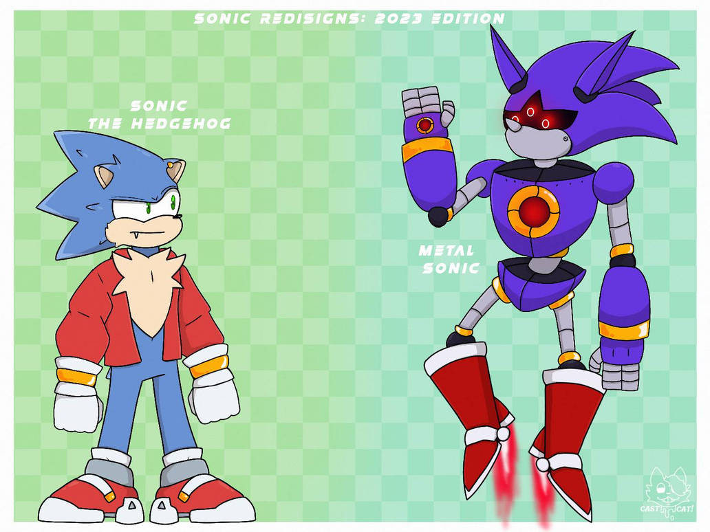 Sonic redesign Redraw by BandageDog on DeviantArt