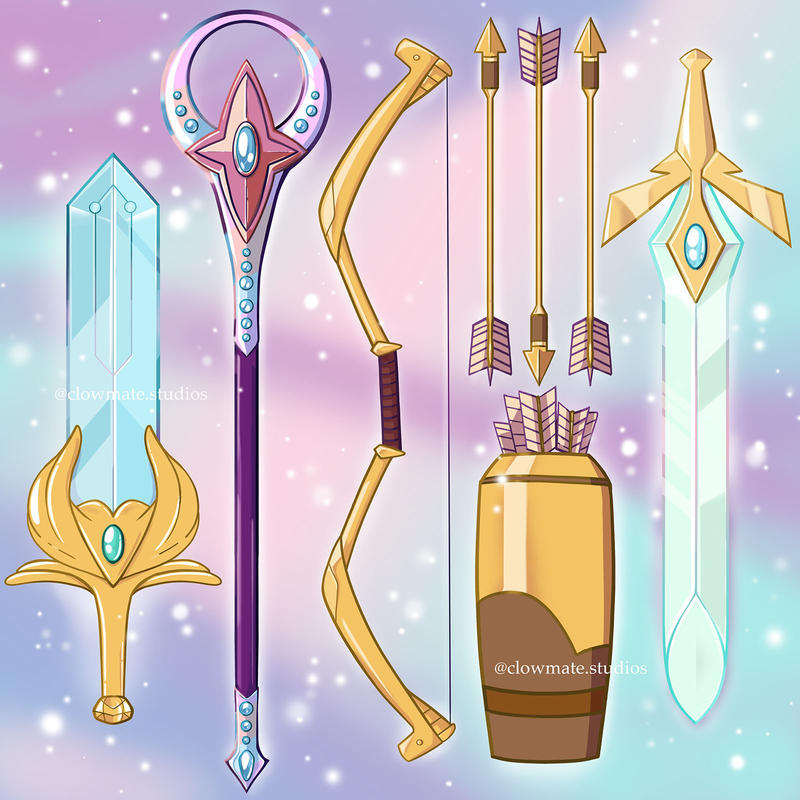 Weapons from She-Ra and the Princesses of Power by hip2b2 on DeviantArt