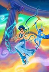 Princess Mercury and Disney Hermes by TabrisXhawk